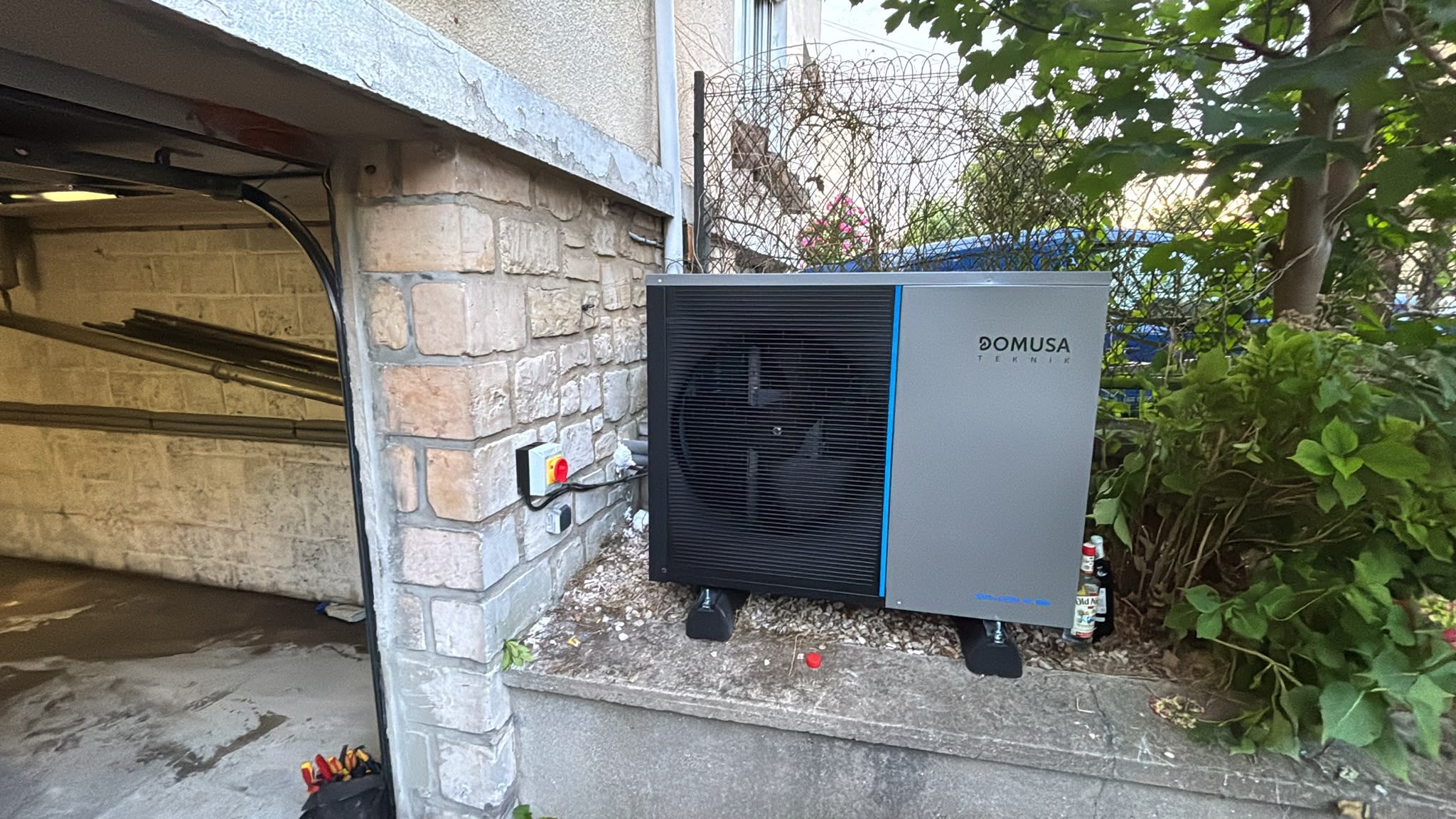 Vue après installation de la pompe à chaleur