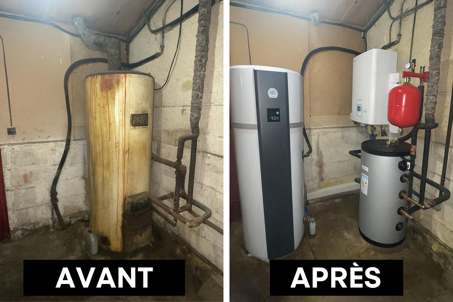 Installation PAC - Avant/Après